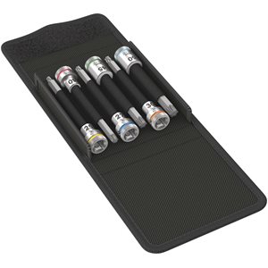 Zyklop bit socket set with holding function, 3 / 8" drive, 8 Bits 6 pieces