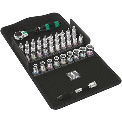 8100 SA All-in Zyklop Speed Ratchet Set, 1 / 4" drive, with holding function, metric, 42 pieces