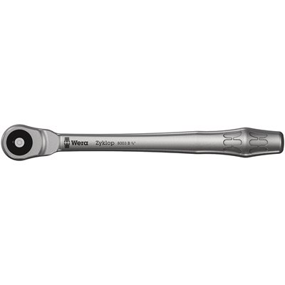 Zyklop metal ratchet with push-through square 3 / 8 drive