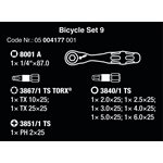 Bicycle Set 9 bits. Stainless steel ratchet