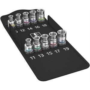 Zyklop socket set with 1 / 2" drive. with holding function. 10 pieces
