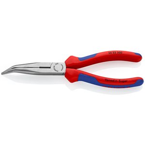 Angled Long Nose Pliers w / Cutter-Comfort Grip