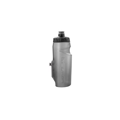 Gunmetal Transparent frosted bottle with gray tie Left & Right