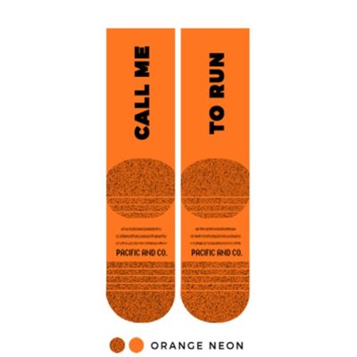 Pacific & Co. Sublimated CALL ME Orange Socks S / M
