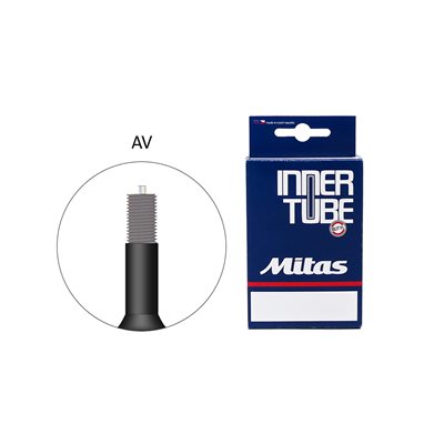 Chambre à air Mitas 18x1.25-1.75 valve schrader 35mm épaisseur 0.9mm