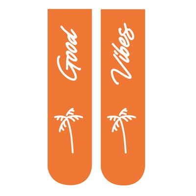 Pacific & Co. Knitted GOODVIBES Orange Socks L / XL