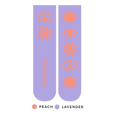 Pacific & Co. Knitted PEACE Lavender Socks S / M